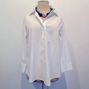 Talbots white wrinkle resistant blouse Size 10